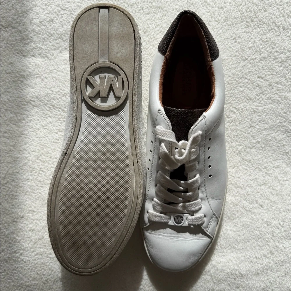 Michael Kors Irving White Leather Lace-Up Sneakers | 7 - Picture 8 of 8